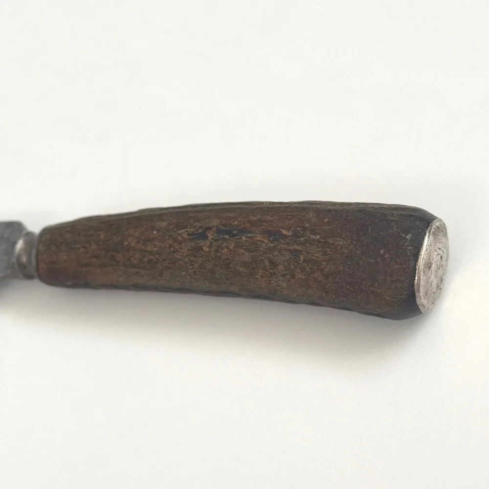 Antique John Nowill & Son Sheffield England Knife Natural Antler Handle 13.5